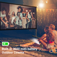 Projecteur de poche portable Cube, home cinéma intelligent, Android 7.1.2, mini DLP avec pavé tactile