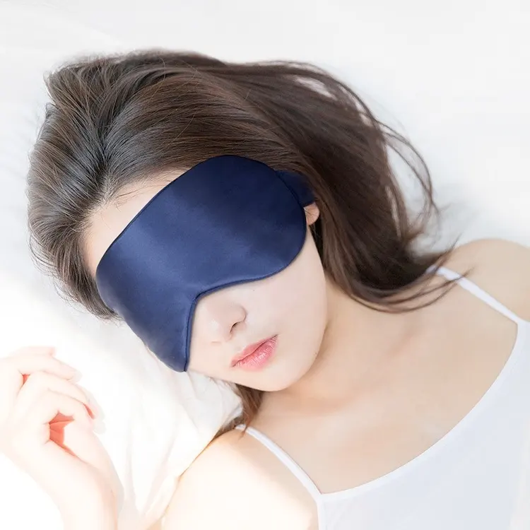 Regalo di lusso 100% gelso seta naturale 19mm fascia elastica per dormire maschera per gli occhi copri occhi con benda per dormire