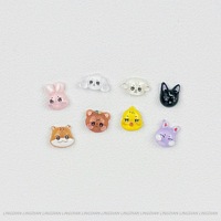 TSZS Kawaii Résine Mini Animal Nail Charms Lapin Renard Chiot Ours Canard Conception Nail Décoration 3D Flatback DIY Nail Strass