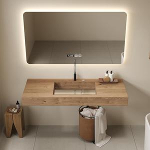 Rock Slab <span class=keywords><strong>Fondo</strong></span> de vidrio transparente Baño Gabinete estriado Combinación Luz Lujo Gama alta Personalización Tocador texturizado - Product Image 4
