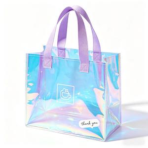 Borsa Tote Trasparente in PVC Laser Impermeabile Facile da Pulire Borsa 'Thank You' <span class=keywords><strong>per</strong></span> Shopping, Viaggi e Uso Quotidiano - Product Image 3