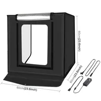 Studio photo pliable portable PULUZ PU5060 de 60 cm, éclairage LED blanc 60 W 5500 K, tente de prise de vue pour studio photo
