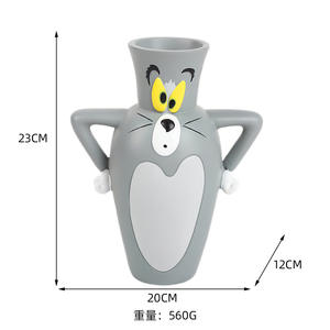 แจกันเรซิ่นรูปแมวและหนูการ์ตูน ของตกแต่งบ้าน งานฝีมือ ของประดับตกแต่งเล็กๆ สำหรับงานปาร์ตี้ - Product Image 5