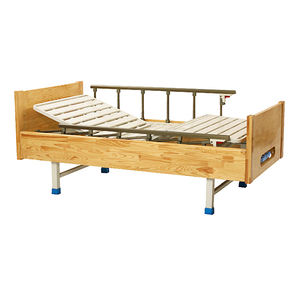 Nueva Llegada, Cama de <span class=keywords><strong>Hospital</strong></span> Manual de Madera con 2 Manivelas, Precios al por Mayor, para Pacientes Paralizados - Product Image 3