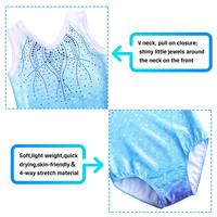 Vêtements de gymnastique personnalisés avec culbutage Short de danse bas strass compétition justaucorps gymnastique filles