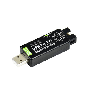 Convertisseur USB vers TTL industriel Waveshare, original FT232RL, multi-protection et prise en charge des systèmes, plastique noir - Product Image 3