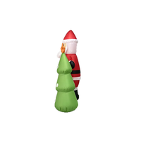Décoration de Noël gonflable de 1,5 m, Père Noël et sapin de Noël avec LED, pour extérieur, jardin, fête de Noël