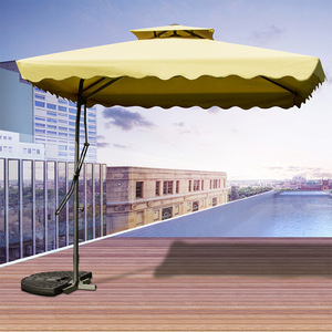 <b>Patio</b> <b>Umbrella</b> Square Double Top 14kg Manual Tilt Iron Ribs Courtyard Garden Use - Product Image 1