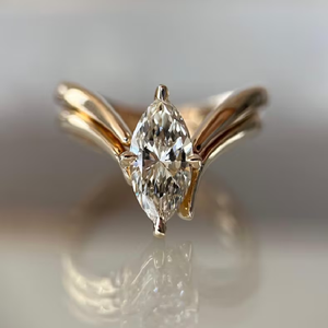 แหวนเพชรเม็ดเดี่ยวสำหรับผู้หญิง14k ประดับโรสโกลด์ IGI ได้รับการรับรองเครื่องประดับสำหรับการหมั้นแต่งงาน - Product Image 1