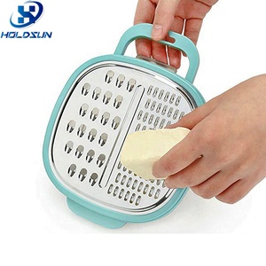 Đa Chức Năng Biểu Tượng Tùy Chỉnh 3-Trong-1 Thép Không Gỉ Cấp Thực Phẩm Chanh Pho Mát Julienne Rau Vắt Với Lưu Trữ Container - Product Image 5