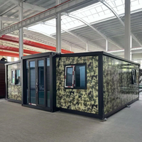 Maison Modulaire Préfabriquée Extensible de Luxe Camouflage 20ft 40ft pour Bureau et Domicile