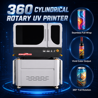 Impresora Cilíndrica UV Industrial Kingjet, Impresoras de Inyección de Tinta Rotativas de 360°, Epson I3200, Máquina de Impresión de Botellas de Vidrio, Metal y Cerámica