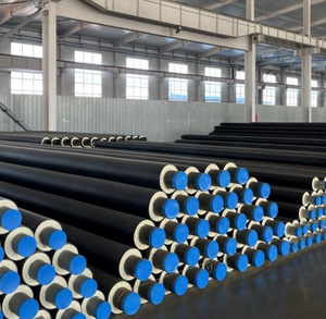 BS <span class=keywords><strong>EN253</strong></span> стандарт dn200 мм Изолированная труба HDPE втулка сборная изоляционная труба - Product Image 3