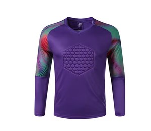 Ensemble de maillot de football pour hommes, manches longues, dégradé rouge, col en V, respirant, séchage rapide, rembourré, vêtements de sport ajustés, pantalon long - Product Image 5