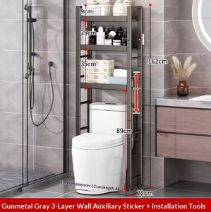 Estante de Baño Plegable de 5+ Niveles Ajustable, Ecológico, de Hierro Fundido, Organizador de Metal, Cesta de Esquina para Baño, Soporte de Almacenamiento - Product Image 6