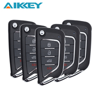 Clé de voiture universelle AIKKEY série K3 à 4 boutons en ABS noir avec garantie d'un an pour les véhicules AIK Machine