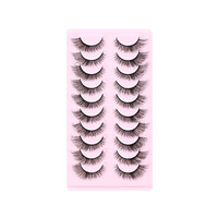 Faux cils 3D personnalisés, 10 paires, style européen et américain, épais et recourbés, cils monobloc, vente en gros