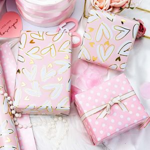 Wedding Wrapping Paper Roll 17in x 33ft Gold Foil Heart Design For <b>Bridal</b> Shower Engagement Valentine's Day Gift <b>Wrap</b> - Product Image 3
