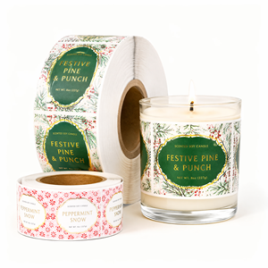Custom <b>Waterproof</b> Oil Proof PP Material Adhesive Sticker Printing Service for Cosmetic Bottles Candle & Photo Frame <b>Labels</b> - Product Image 1