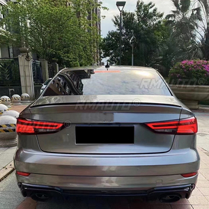 สปอยเลอร์หลัง ABS สำหรับรถยนต์ Audi A3 S3 Sedan ปีกหลังสีดำและสีขาว รุ่นปี 2014 2015 2016 2017 2018 2019 - Product Image 5