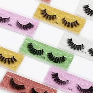 10 paires d'autres ensembles de cils de vison faux cils naturels doux paquet de couleur de faux cils 3D naturels