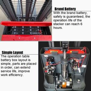 Fábrica al por mayor 1,5 toneladas apilador eléctrico precio resistente al desgaste Pu rueda apilador eléctrico 1500kg - Product Image 4