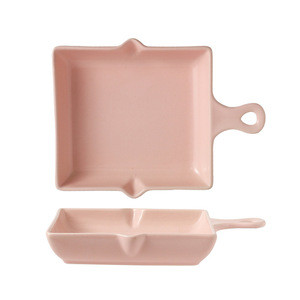 Free shipping steak pizza baking tray with handle, household underglaze creative <b>dinner</b> <b>plate</b>, cute salad <b>plate</b>, ceramic. - Product Image 5