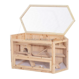 Gabbia di Lusso Personalizzata SDHC001 in Legno a Secchio per Criceti e Uccelli in Stile Lussuoso Confezionata in Scatola per la Vendita - Product Image 2