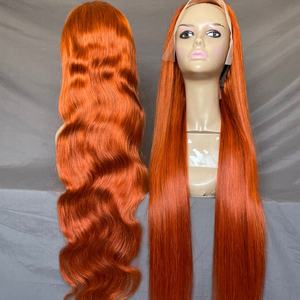 Venta al por mayor de pelucas de encaje frontal de 30 pulgadas 13x4 con encaje transparente, rizadas, de onda profunda y onda corporal para mujeres afroamericanas, listas para enviar. - Product Image 2