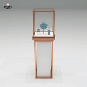 Luxury Custom Gold and <b>White</b> Jewelry Store Furniture LED Light Display Cabinets for Retail Stores - Product Image 4