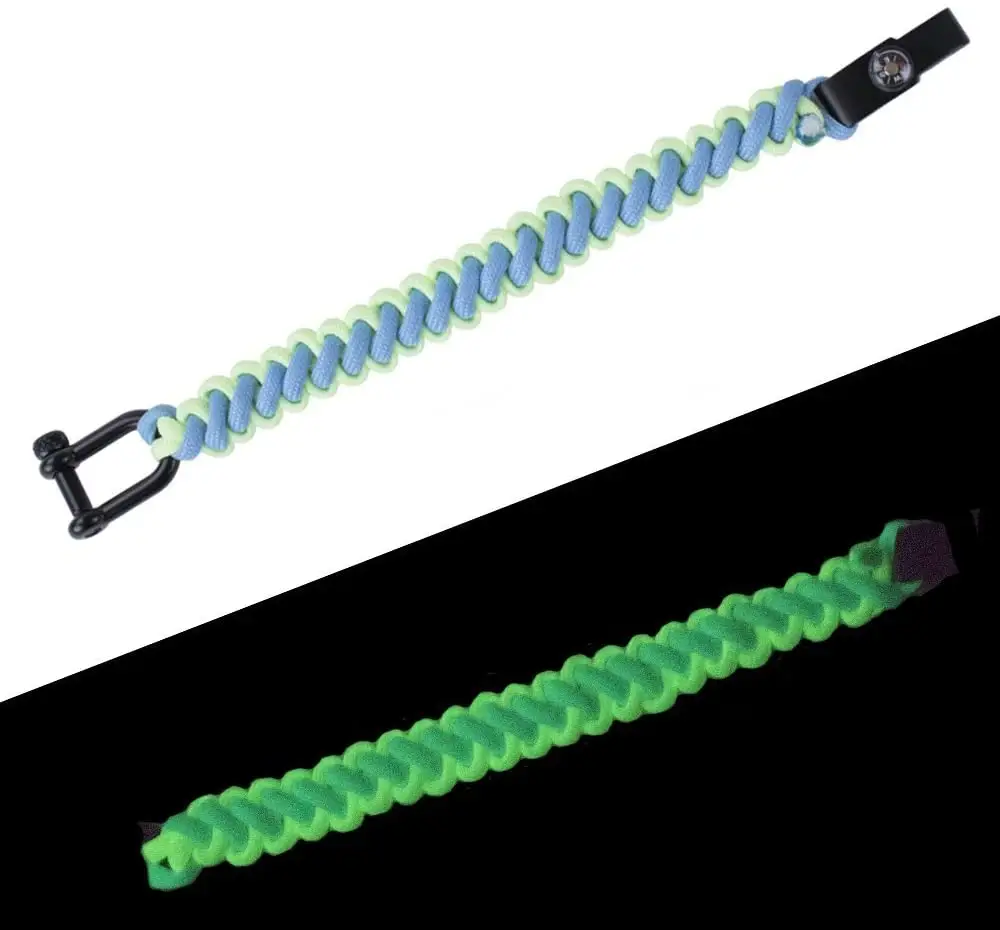 Paracord Bracelet Cord Glow In The Dark 9 Strands Parachute Rope Outdoor Survival Safe Rope Set For DIY Hand Woven 10 Feet