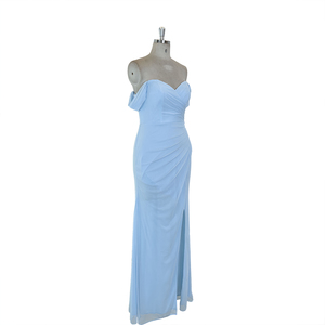 lavender silk bridesmaid dresses Light Dusty Blue Chiffon Mismatched Pleating Bridesmaid Dresses, CB003   clover sew