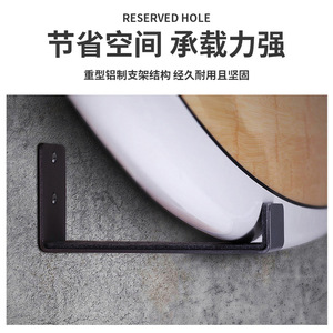 Soporte de pared para tablas de surf, negro, con fieltro, para garaje y uso doméstico - Product Image 5