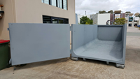 Poubelles de levage à crochet (capacité de 8 à 40 verges en acier Q235) pour le recyclage et l'élimination des déchets industriels