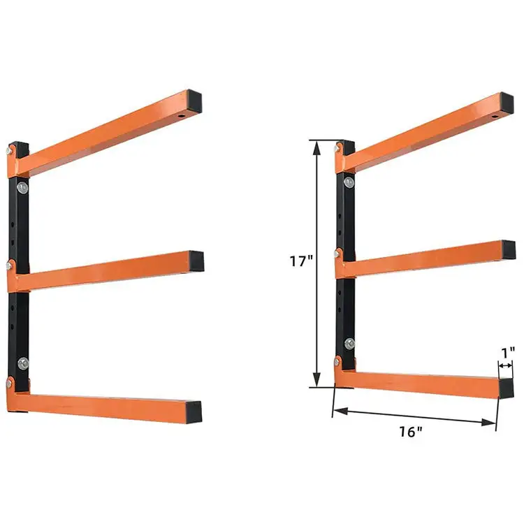 JH-Mech ชั้นเก็บไม้ OEM 330ปอนด์,ความสามารถในการรับน้ำหนัก3ชั้นสีส้มผงเคลือบเหล็กโลหะไม้ออแกไนเซอร์