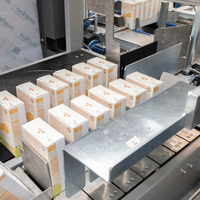 Plateau automatique DRON à vitesse moyenne de fabrication italienne pour l'emballage de papier à plateau ouvert cartons découpés à l'emporte-pièce avec thermofusible fabriqué en Italie