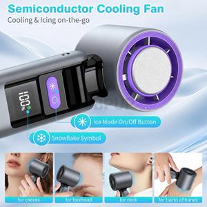 Ventilador de Bolsillo Portátil USB Tipo-C con Pantalla LED y 100 Niveles de Refrigeración, Mini Ventilador Turbo de 4000mAh, Gran Venta 2026 - Product Image 5