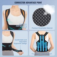 Ceinture de Maintien Dorsal Orthopédique Ajustable pour Correction de Posture Assise Épaules, Gilet de Soutien avec Gaines