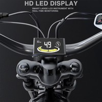Vélo électrique à triple batterie, puissant, à double moteur, 70Ah 48V, frein hydraulique, suspension intégrale, pneus larges de 20 pouces, autonomie de 280 km