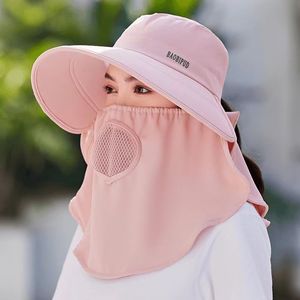 Baobipud Women Bucket <b>Hat</b> Beige Foldable Breathable Sun Protection Tea Picking <b>Hat</b> Outdoor Sunshade Cap - Product Image 4