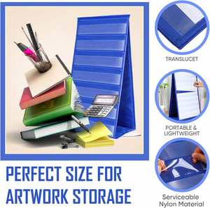 Expositor de sobremesa plegable y reutilizable de doble cara, tipo póster, para aula, oficina y material escolar - Product Image 4