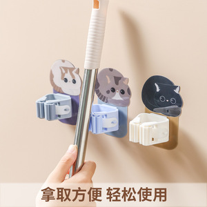 Novelty <b>Hooks</b> Cat Design <b>Wall</b> Mounted No Drilling Required Bathroom Storage Organizer For Umbrella Bag <b>Hook</b> - Product Image 2