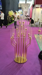 Vente en gros de centres de table de mariage faits à la main, durables, grands, de luxe, décoration d'intérieur, bougeoir en fer - Product Image 5