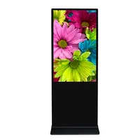 Écran d'affichage publicitaire intelligent sur pied de 55 pouces, lecteur LCD, panneau interactif, écrans tactiles, IP65, système d'exploitation Android, numérique