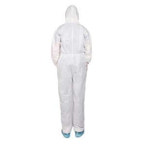 Macacão descartável industrial impermeável da segurança do uso de SMS do tempo da exploração agrícola do CE com capa e com bota - Product Image 4