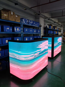 Console <span class=keywords><strong>DJ</strong></span> mobile LED personnalisée avec écran incurvé, table de façade de console <span class=keywords><strong>DJ</strong></span> portable professionnelle - Product Image 5
