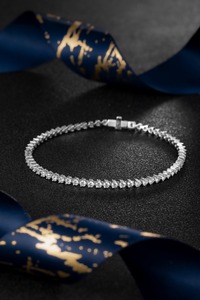 กำไลข้อมือเพชรทรงกลมเจียระไนแบบบริลเลียนท์ 2.95 กะรัต ทองคำขาว 14K แท้สั่งทำพิเศษ |   เพชรทรงกลมเจียระไนแบบบริลเลียนท์ CVD รับรองโดย IGI - Product Image 3