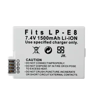 Hohe Qualität 7.4V 1500mAh 1pc Kamera Akku Li-Ion LP-E8 LPE8 Akkus für Canon EOS 550DRebel T2i 600D - Product Image 1