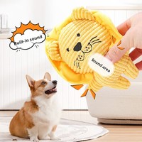 Jouet à mâcher en peluche résistant à l'abrasion, en forme de petit éléphant ou bouledogue français, anti-morsure, avec effets sonores, jouet pour animaux de compagnie en forme de dessin animé
