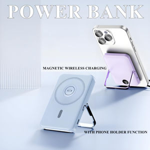 5000 мАч Мини Портативный PD22.5W Быстрая зарядка магнитный беспроводной Power Bank зарядное устройство с подставкой держатель для мобильных телефонов - Product Image 6